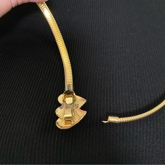 Vintage Gold Snake Chain Belt Heart Clasp Buckle - Picture 3 of 3